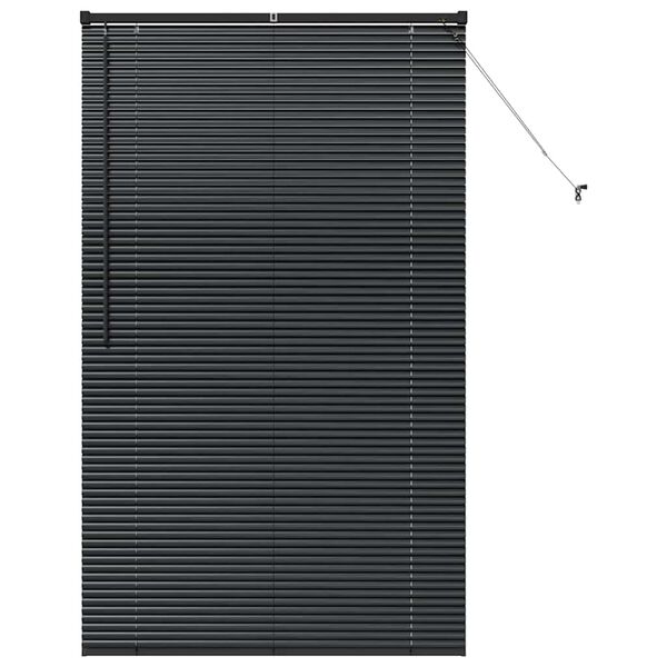 vidaXL Venetian Blinds Height Adjustable Black 175 x 100 cm Aluminium