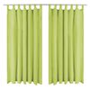 vidaXL Micro-Satin Curtains 2 pcs with Loops 140x225 cm Green
