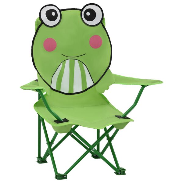 vidaXL Kids' Garden Chairs 2 pcs Green Fabric