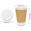 vidaXL Paper Coffee Cups with Lids 1000 pcs 12oz 300ml