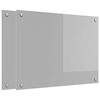 vidaXL Kitchen Backsplash 2 pcs Light Grey 80 x 60 cm Tempered Glass