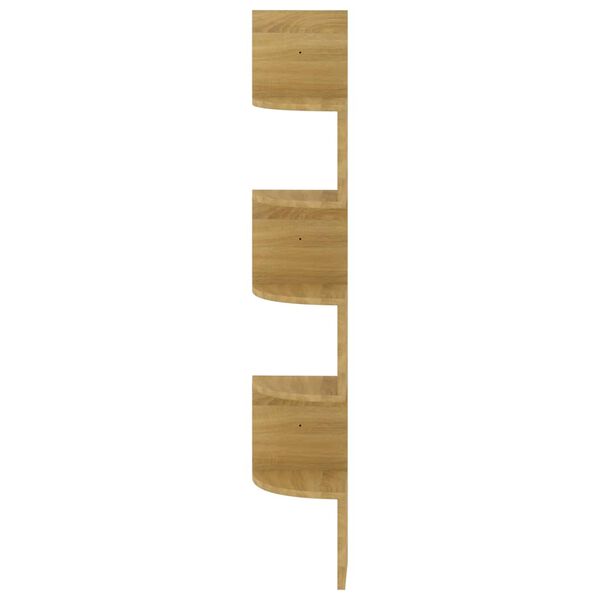 vidaXL Wall Corner Shelf Sonoma Oak 19x19x123 cm Engineered Wood