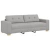 vidaXL Sofa Cloud Grey 221 x 78 x 80 cm Fabric