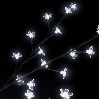vidaXL Christmas Tree 120 LEDs Cold White Light Cherry Blossom 150 cm