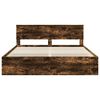 vidaXL Bed Frame Smoked Oak 200 x 200 cm Engineered Wood