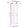 vidaXL Sliding Door with Hardware Set 70x210 cm Solid Wood Pine