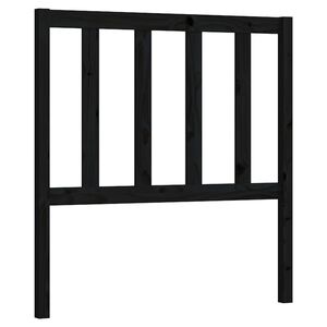 vidaXL Bed Headboard Black 81x4x100 cm Solid Wood Pine