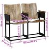 vidaXL 2-Seater Bench Solid Mango Wood and Steel