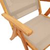 vidaXL Folding Garden Chairs 6 pcs Solid Wood Acacia and Textilene