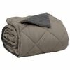 vidaXL Summer Duvet Light Grey and Anthracite 220 x 260 cm Microfiber