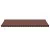 vidaXL Manual Retractable Awning with LEDs Brown 600x350 cm
