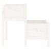 vidaXL Planter White 84.5x84x75 cm Solid Wood Pine