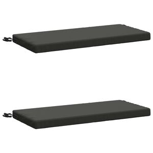 vidaXL 2-Piece Bench Cushions SOEST 2 pcs 100% Polyester Anthracite