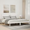 vidaXL Extra Long Bed Frame without Mattress White 200x210 cm Solid Wood