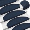 vidaXL Stair Mats Self-adhesive 10 pcs 65x21x4 cm Navy Half Round Large