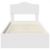 vidaXL Storage Bed with Headboard White 90 x 190 cm Engineered Wood