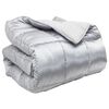 vidaXL Winter Duvet Silver 220 x 240 cm Satin and Microfiber
