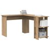 vidaXL Corner Desk with Storage Artisan oak 140 x 113.5 x 75 cm