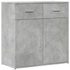 vidaXL Sideboards 2 pcs Concrete Grey 79x38x80 cm Engineered Wood