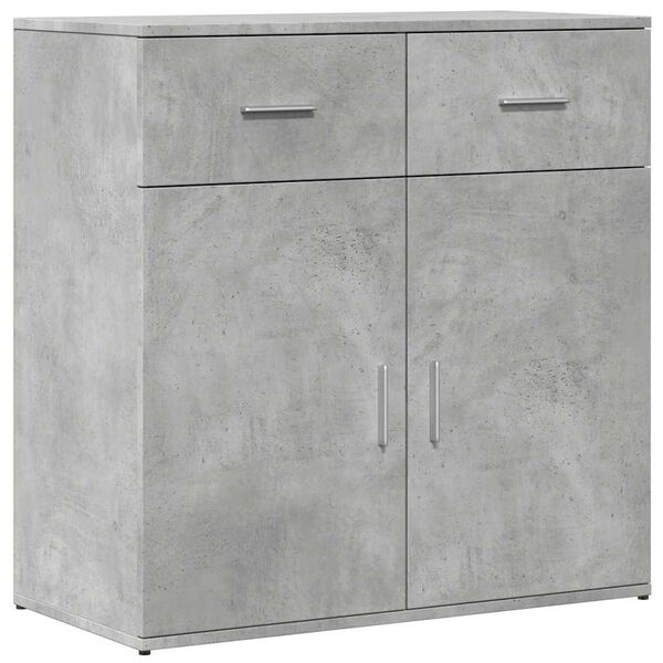 vidaXL Sideboards 2 pcs Concrete Grey 79x38x80 cm Engineered Wood