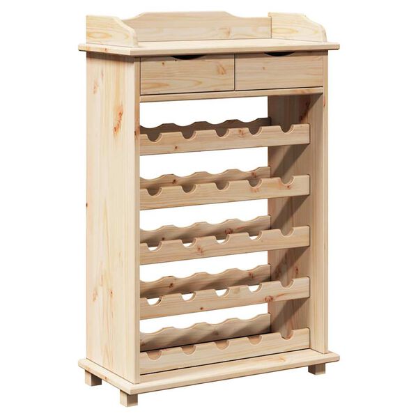 vidaXL Wine Rack Natural 58 x 28 x 90 cm Solid Pine Wood