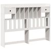 vidaXL Bookcase Bed without Mattress White 140x190cm Solid Wood Pine