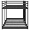 vidaXL Bunk Bed without Mattress Black 90x200 cm Steel