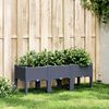 vidaXL Garden Planter with Legs Blue Grey 120x40x42 cm PP