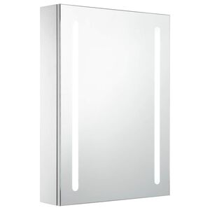 vidaXL Bathroom Cabinet | White and Silver | MDF | 50x13x70 cm