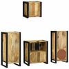 vidaXL Bathroom Furniture Set with Shelf 4 pcs Brown Solid Mango Wood