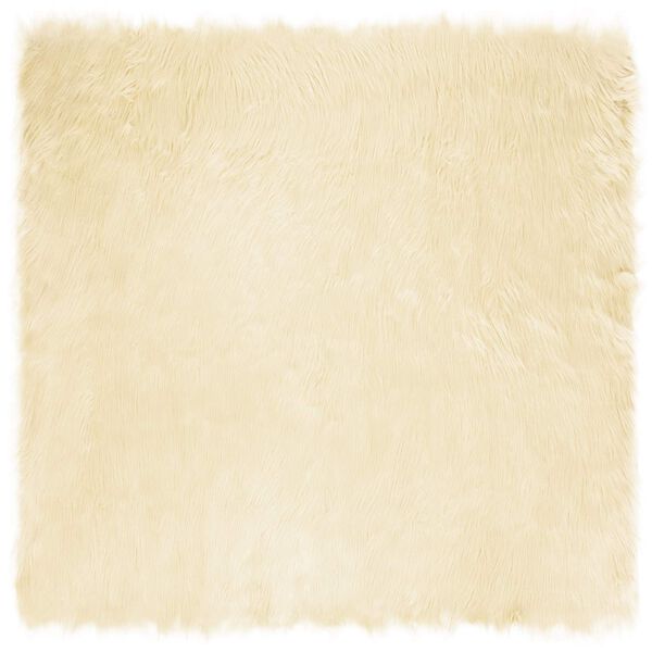 vidaXL Faux Sheepskin Rug Tafalla Cream 240 x 240 cm Polyester