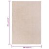 vidaXL Rug Short Pile 200x290 cm Dark Beige