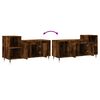 vidaXL TV Cabinet Smoked Oak 100x35x55 cm Engineered Wood