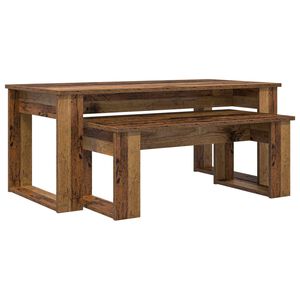 vidaXL Coffee Table Set 2 pcs Old Wood Engineered Wood