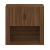 vidaXL Wall Cabinet Brown Oak 80x33x80 cm Engineered Wood
