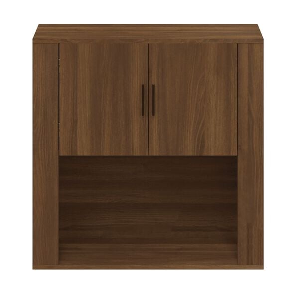 vidaXL Wall Cabinet Brown Oak 80x33x80 cm Engineered Wood