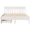 vidaXL Bed Frame without Mattress White 140x200 cm Solid Wood Pine