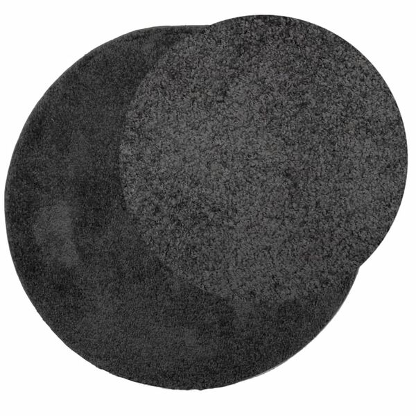 vidaXL Shaggy Rug PAMPLONA High Pile Modern Anthracite &Oslash; 160 cm