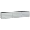 vidaXL Garden Raised Bed 240x40x45 cm Galvanized Steel Silver