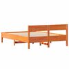 vidaXL Bed Frame without Mattress Wax Brown 140x200 cm Solid Wood Pine