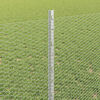 vidaXL Fence with Post Silver 0.8 x 10 m Steel