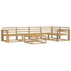 vidaXL Outdoor Sofa Set 6 pcs White 79 x 79 x 37 cm Solid Acacia Wood