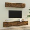 vidaXL 4 Piece TV Cabinet Set Smoked Oak Engineered Wood