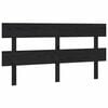 vidaXL Bed Headboard | Black | Solid pine wood | Queen | Decorative Inlays