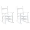 vidaXL Rocking Chairs for Children 2 pcs White Solid Wood Poplar