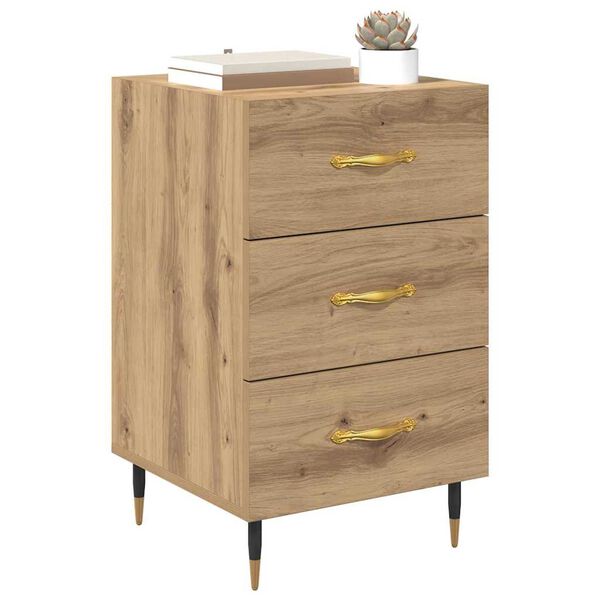 vidaXL Bedside Cabinet Artisan Oak 40 x 40 x 66 cm Engineered Wood