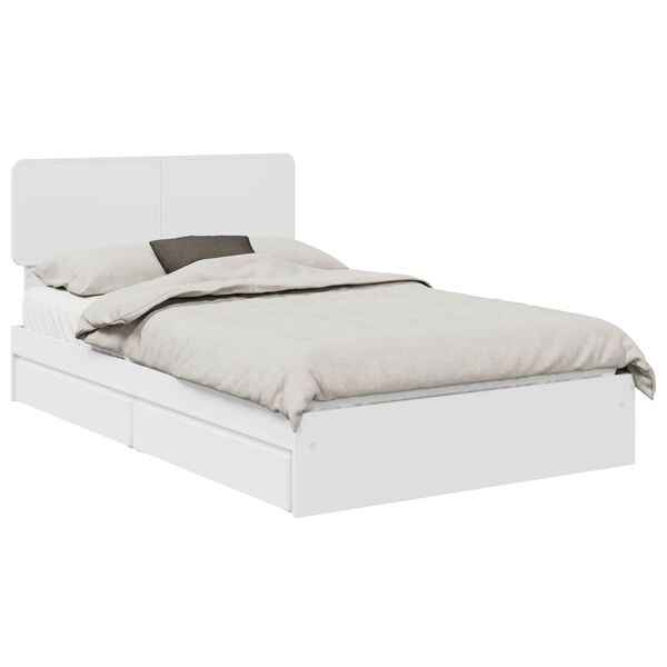 vidaXL Storage Bed with Headboard White 120 x 190 cm Engineered Wood