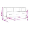 vidaXL TV Cabinet Black 102x36x50 cm Engineered Wood
