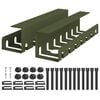 vidaXL Under Desk Cable Management Tray 2 pcs Olive Green