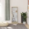 vidaXL 3-Tier Book Cabinet White and Sonoma Oak 40x24x109 cm Engineered Wood